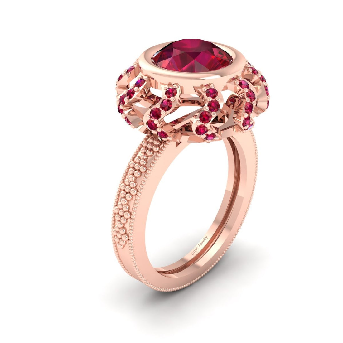 BEZEL SET RUBY ENGAGEMENT RING