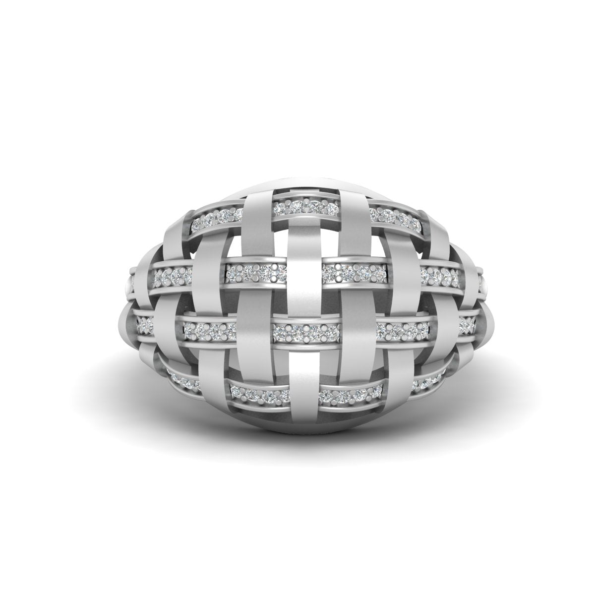 DIAMOND MESH WEDDING BAND