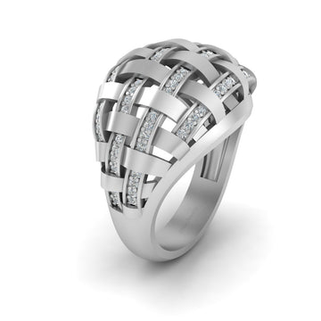 DIAMOND MESH WEDDING BAND