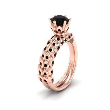 FLORAL LEAF ENGAGEMENT RING