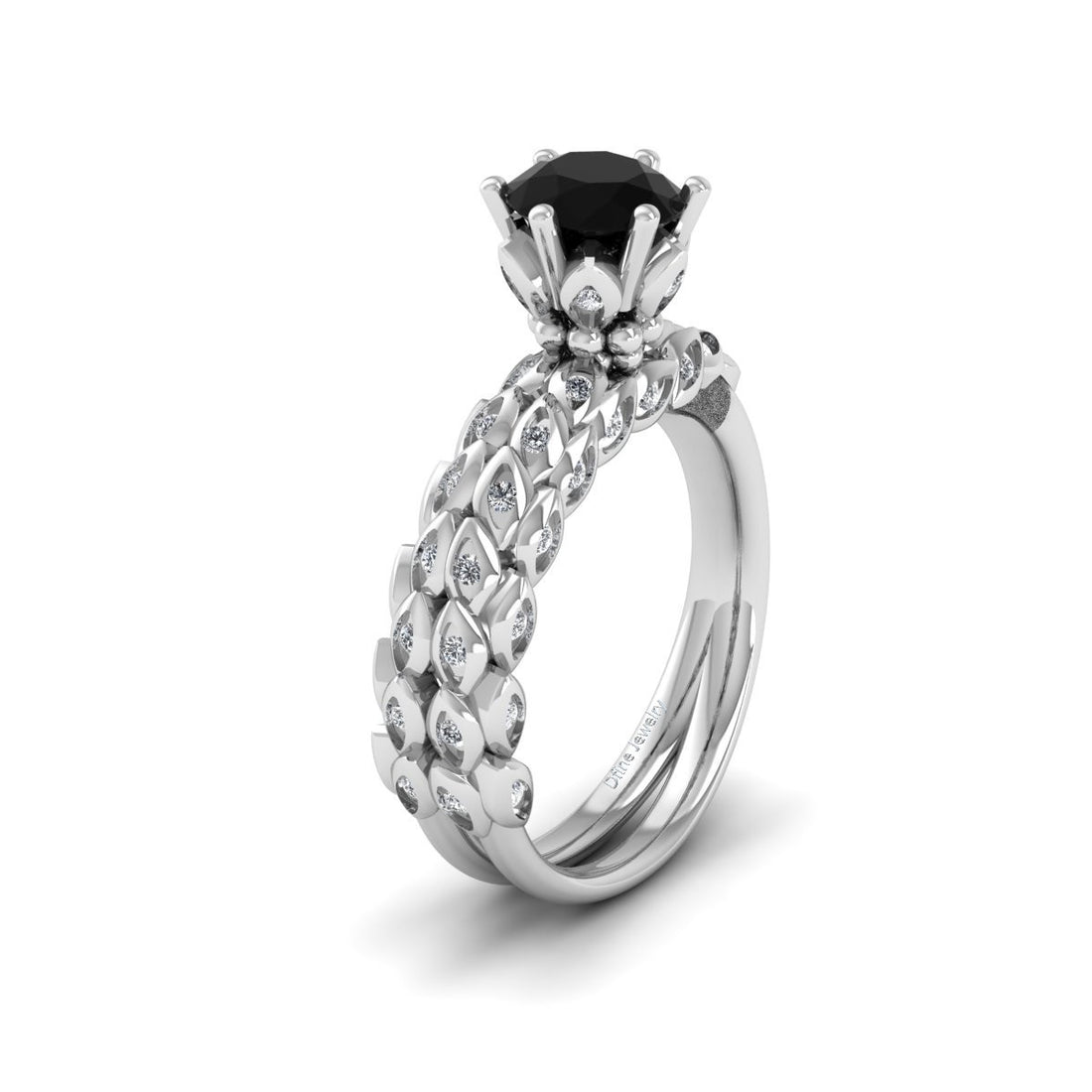 STERLING SILVER LEAF RING