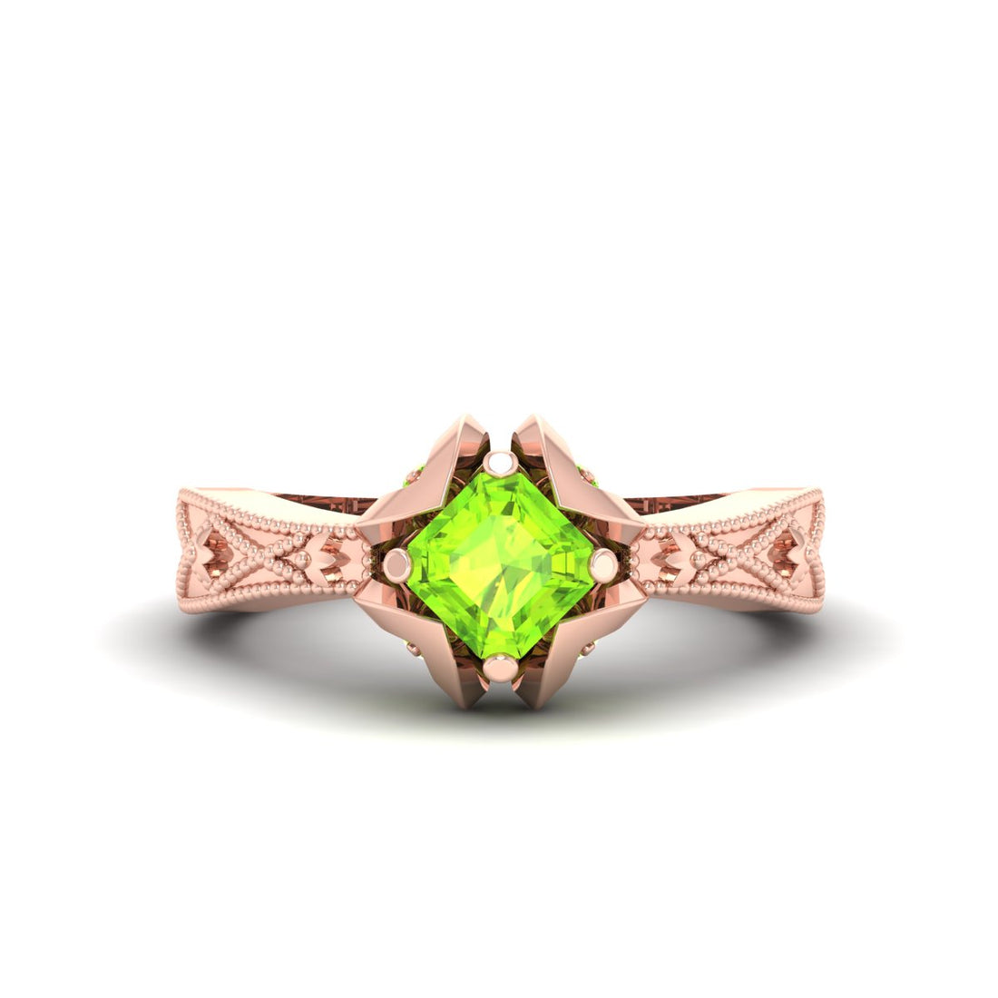 PERIDOT ENGAGEMENT RING WOMEN