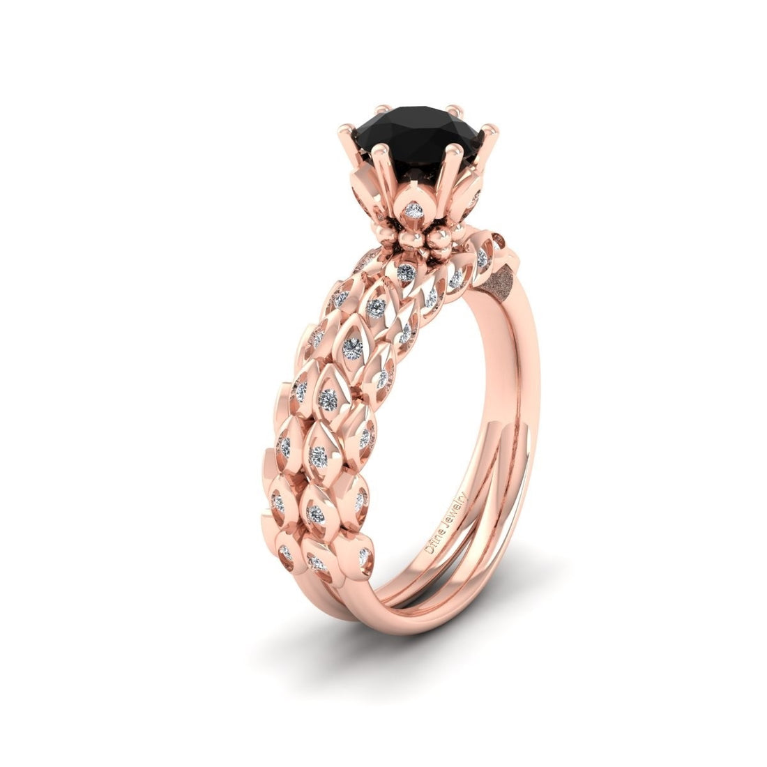 STERLING SILVER LEAF RING