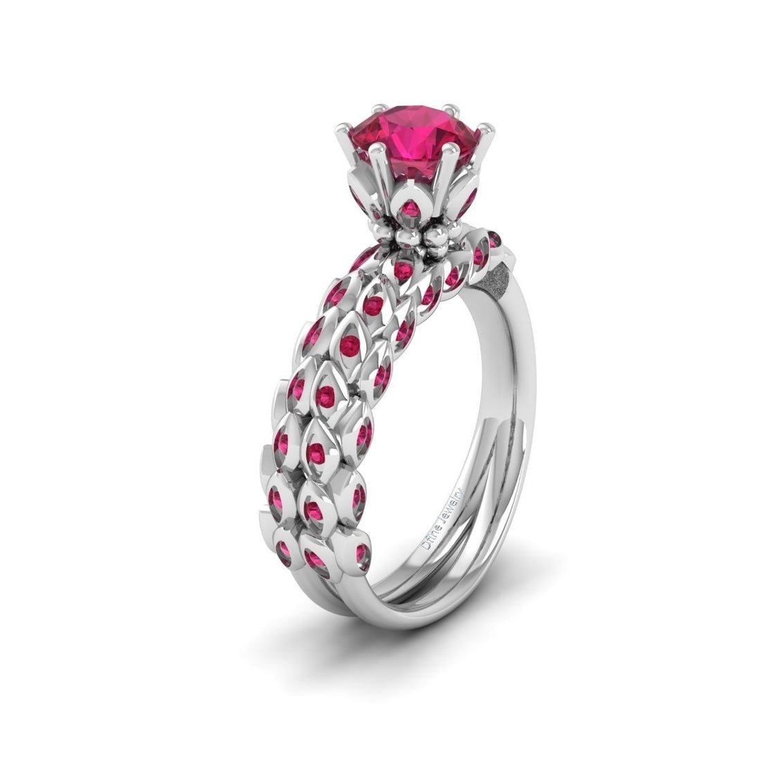 RUBY LEAF ENGAGEMENT RING