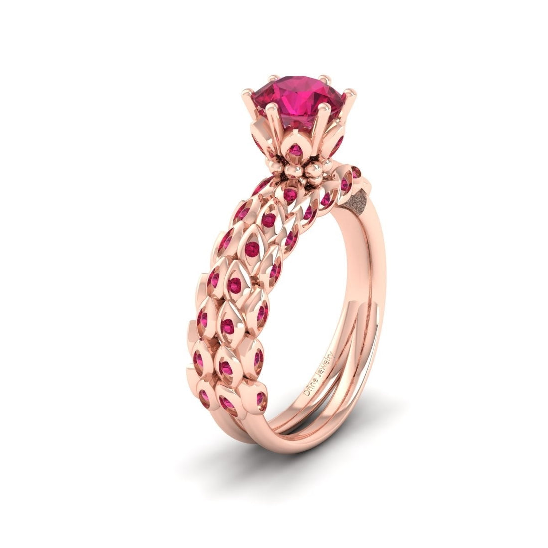 RUBY LEAF ENGAGEMENT RING