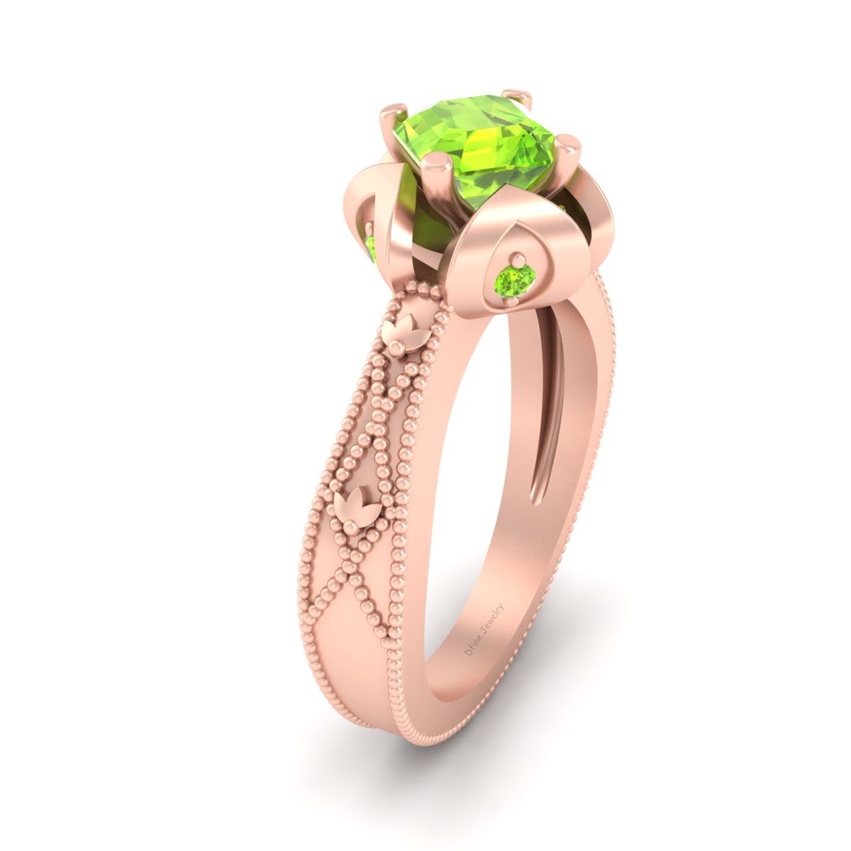 PERIDOT ENGAGEMENT RING WOMEN
