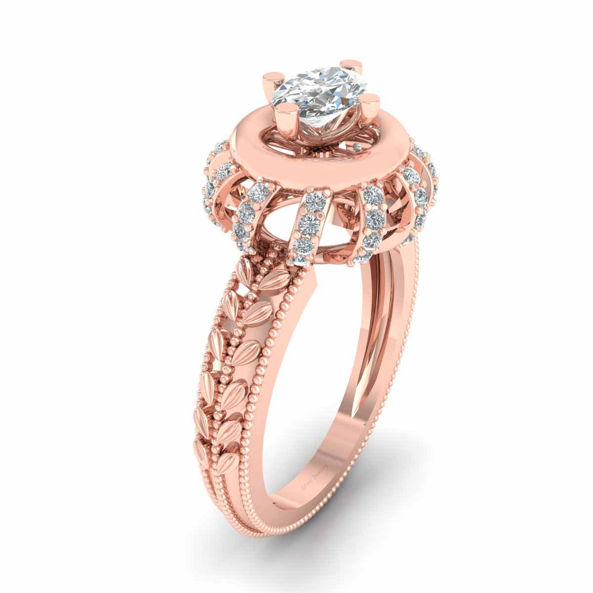 OVAL DIAMOND ENGAGEMENT RING