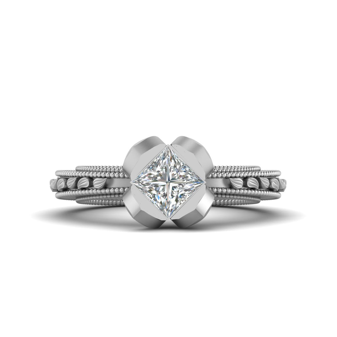 PRINCESS DIAMOND WEDDING RING