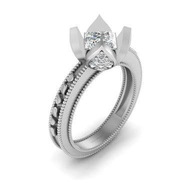 PRINCESS DIAMOND WEDDING RING