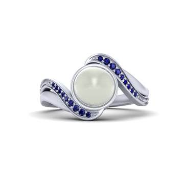 CULTURED PEARL RING SILVER