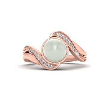PEARL ENGAGEMENT RING WOMEN