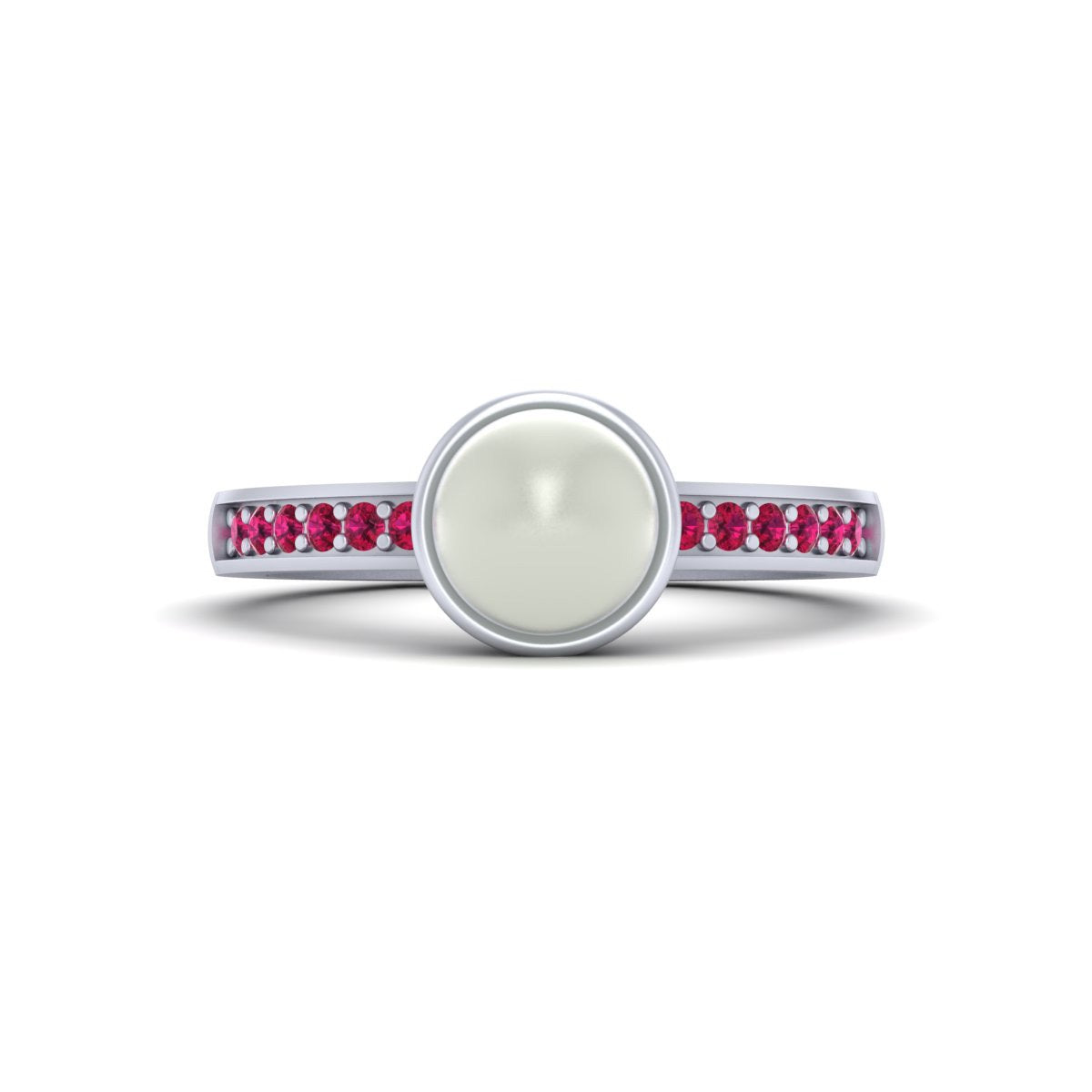 ROSE GOLD PEARL ENGAGEMENT RING