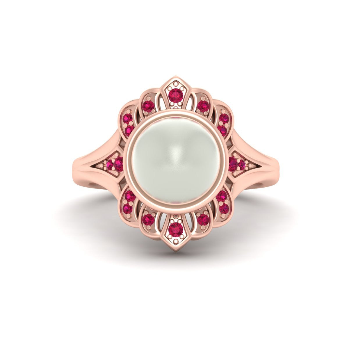 OFF WHITE PEARL ENGAGEMENT RING