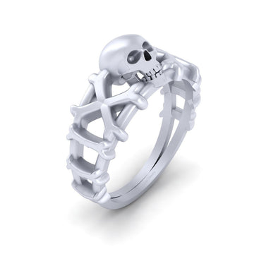 Crossbones Skull Ring For Women