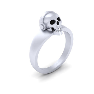 Hip Hop DJ Skull Ring