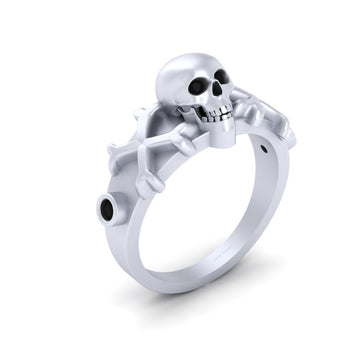 Crossbones Skull Wedding Ring
