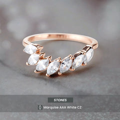 Marquise Curved Wedding Band Women Engagement Ring Enhancer Sterling Silver