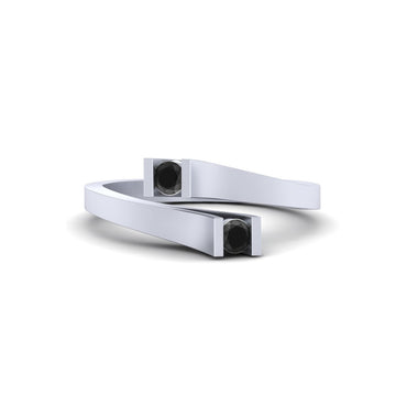 TWO STONE BYPASS RING