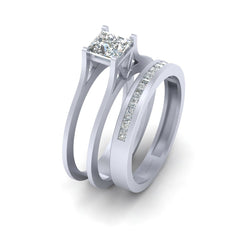Princess Diamond Engagement Ring Set Classic Wedding Rings For Her