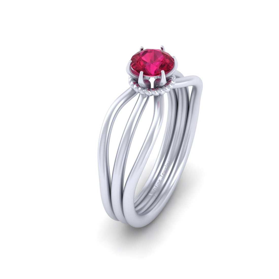 JULY BIRTHSTONE RUBY ENGAGEMENT RING