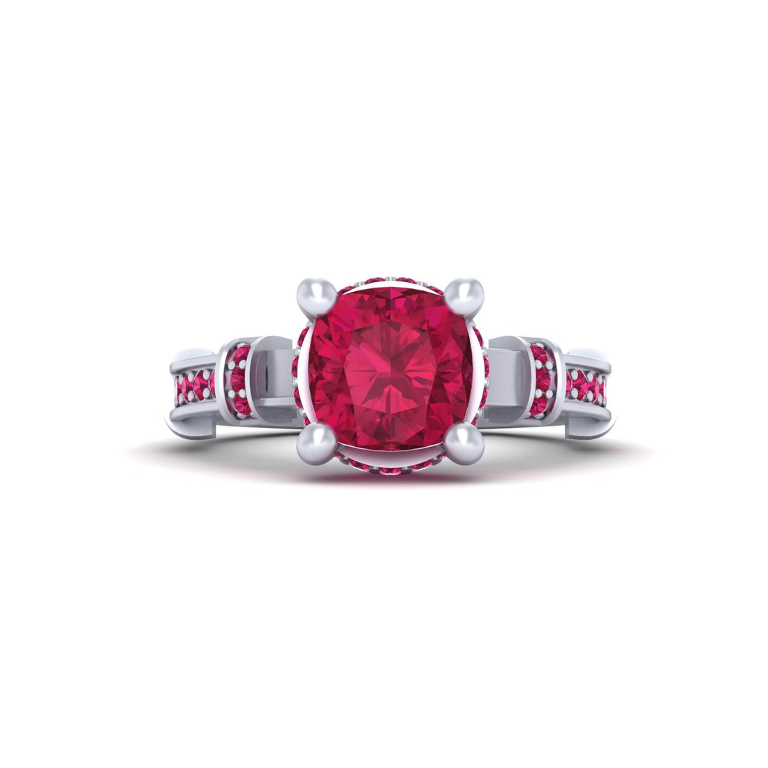 PINK RUBY WEDDING RING