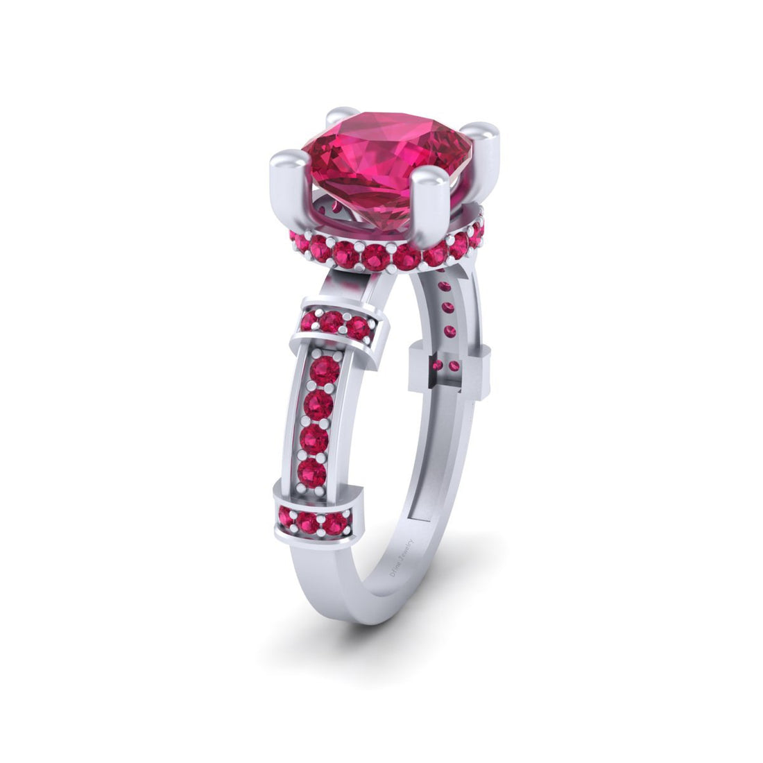 PINK RUBY WEDDING RING