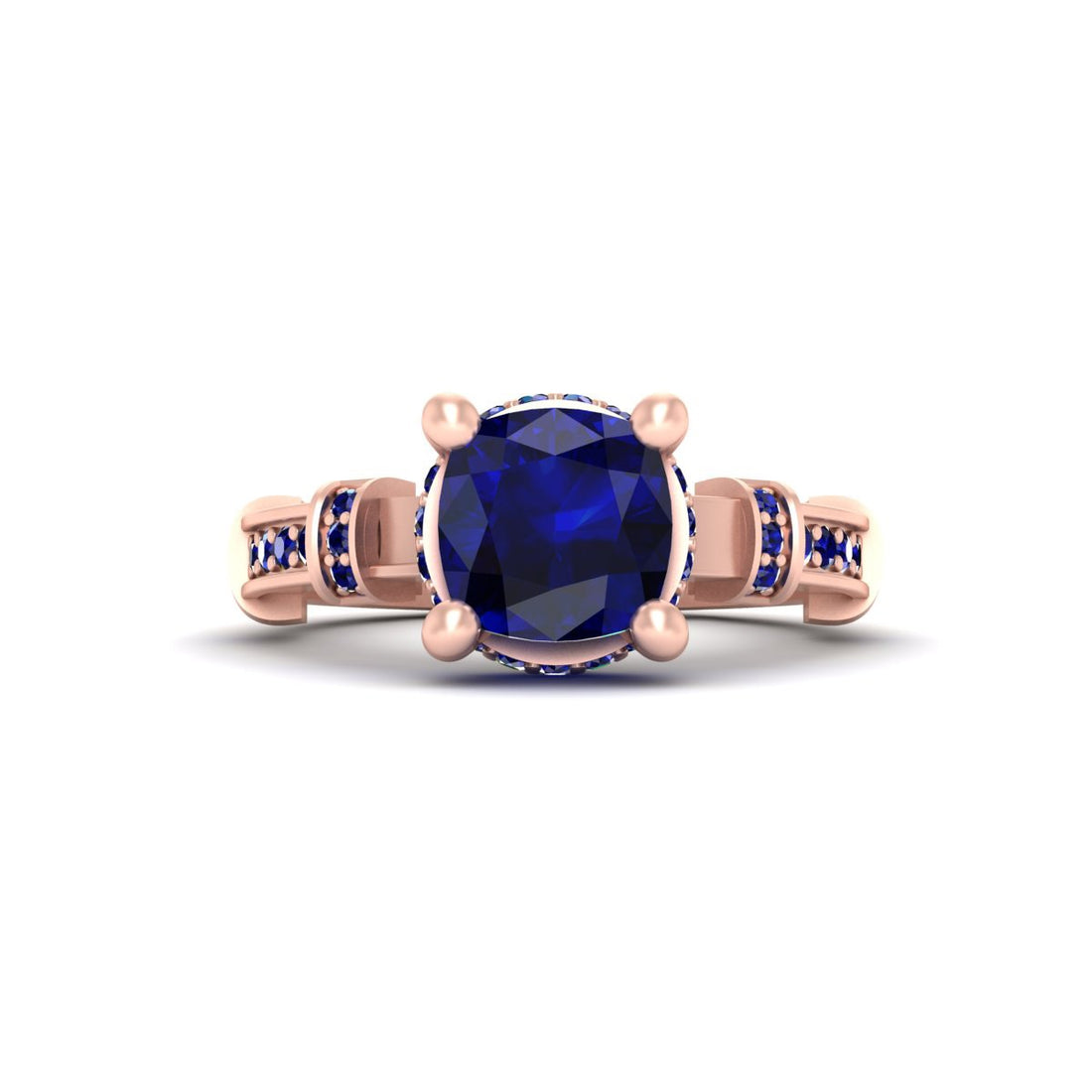 3.05CTTW SAPPHIRE ENGAGEMENT RING