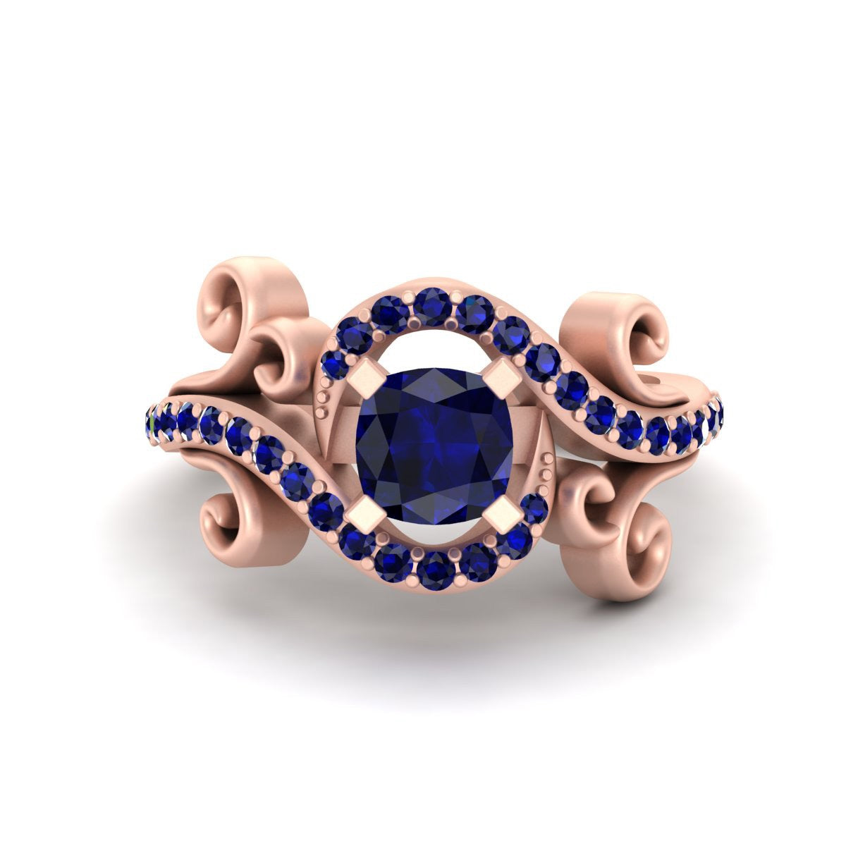 BLUE CZ ENGAGEMENT RING