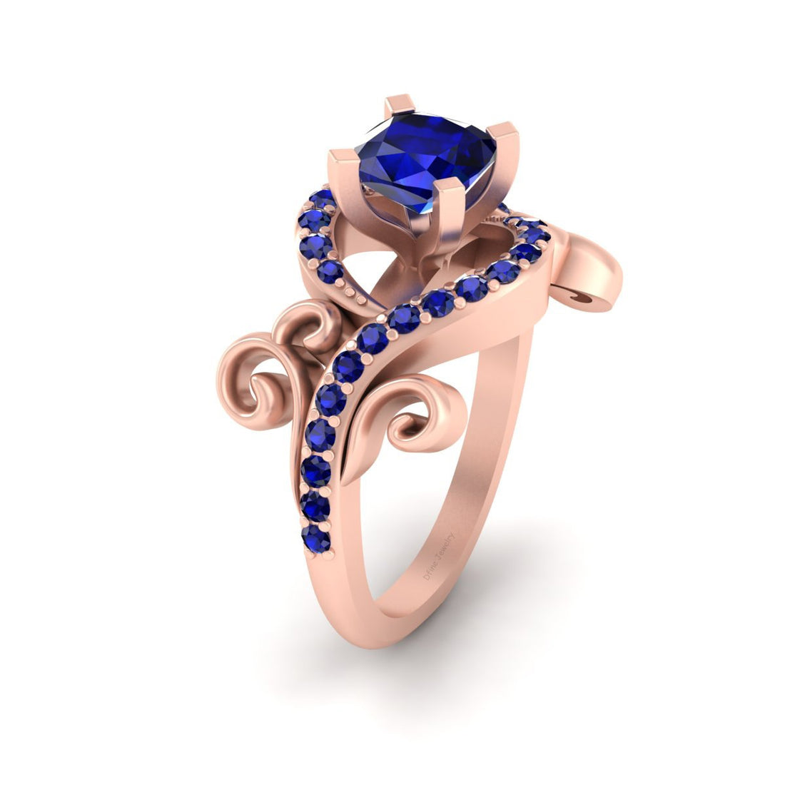 BLUE CZ ENGAGEMENT RING