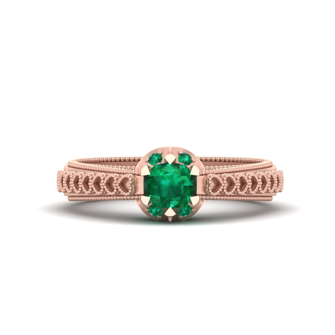 MILGRAIN EDGE WEDDING RING