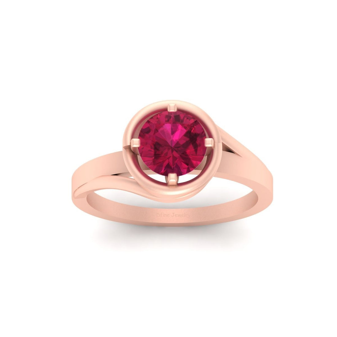 RUBY SOLITAIRE ENGAGEMENT RING