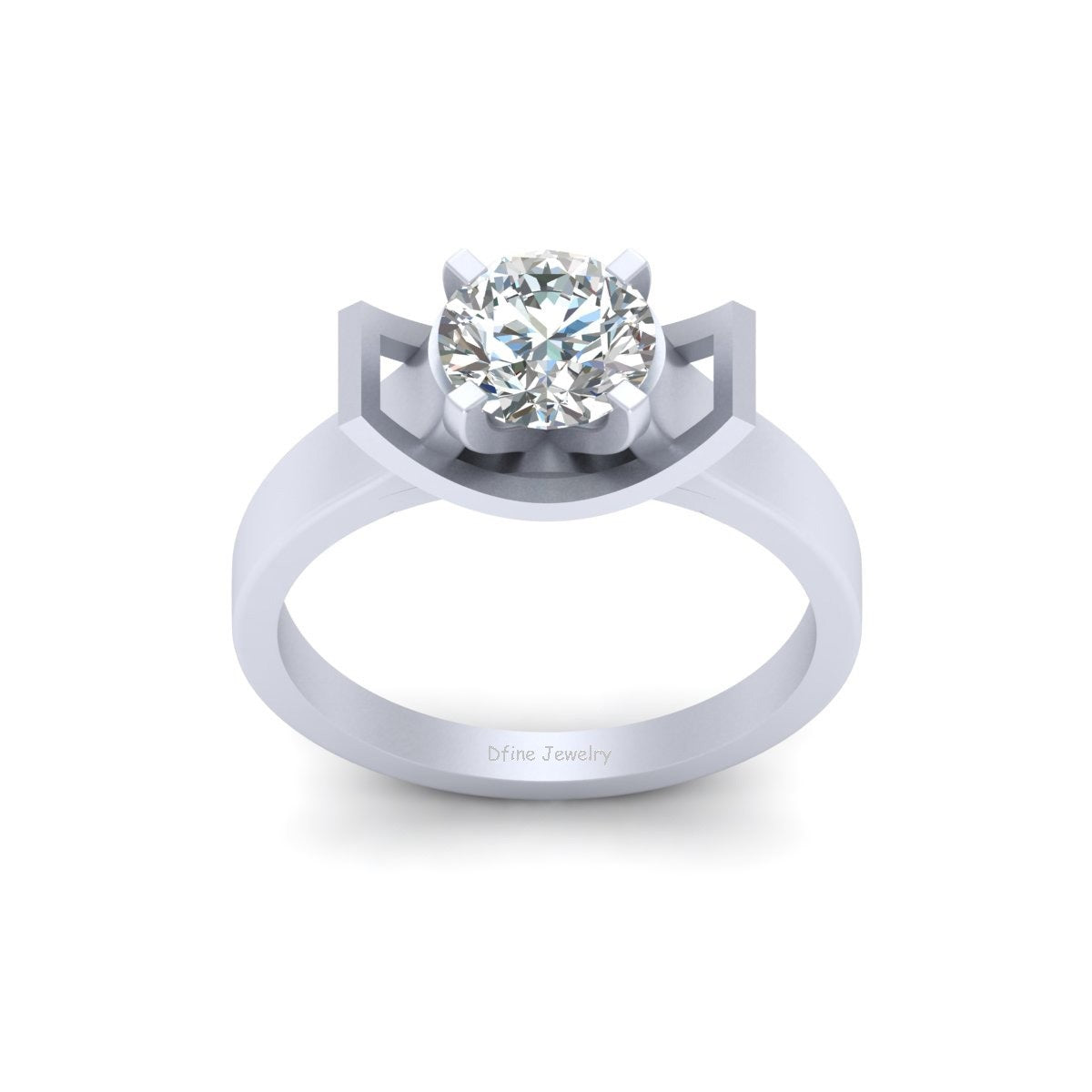 1.30CT MOISSANITE ENGAGEMENT RING