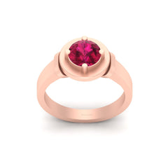 Solitaire Ruby Promise Ring For Her Rose Gold Engagement Ring Women