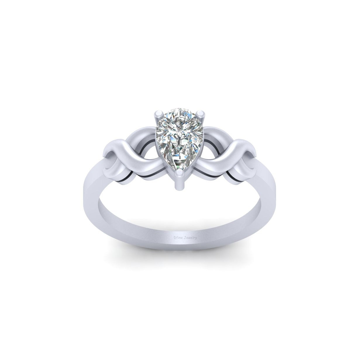 PEAR SHAPED DIAMOND RING