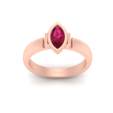 SOLITAIRE PINK CZ PROMISE RING
