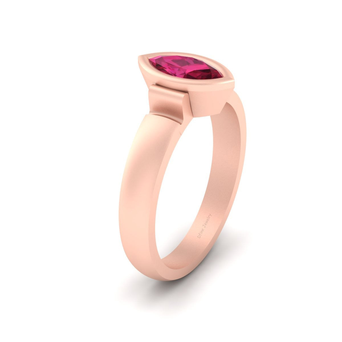 SOLITAIRE PINK CZ PROMISE RING
