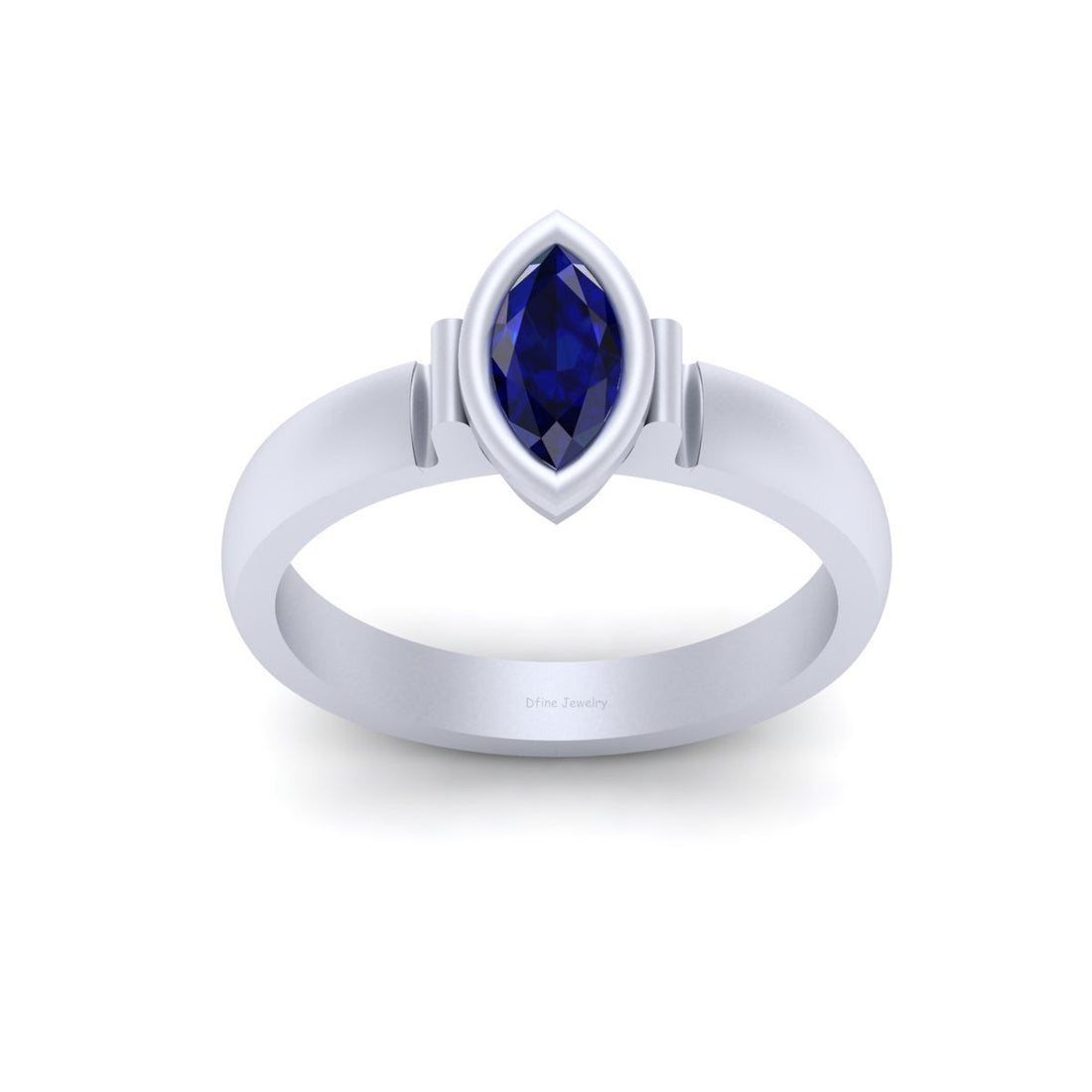 BLUE SAPPHIRE SOLITAIRE ENGAGEMENT RING