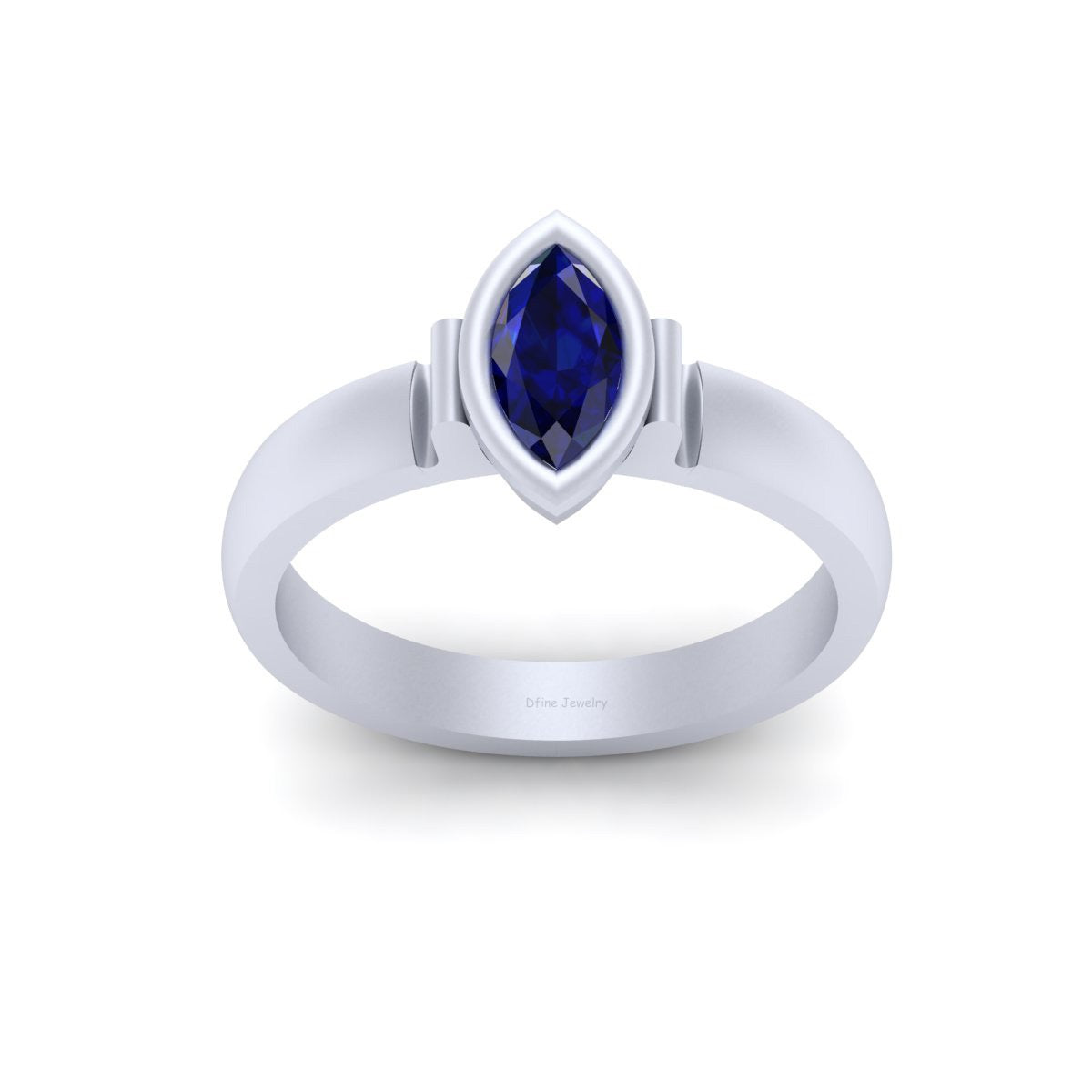BLUE SAPPHIRE SOLITAIRE ENGAGEMENT RING