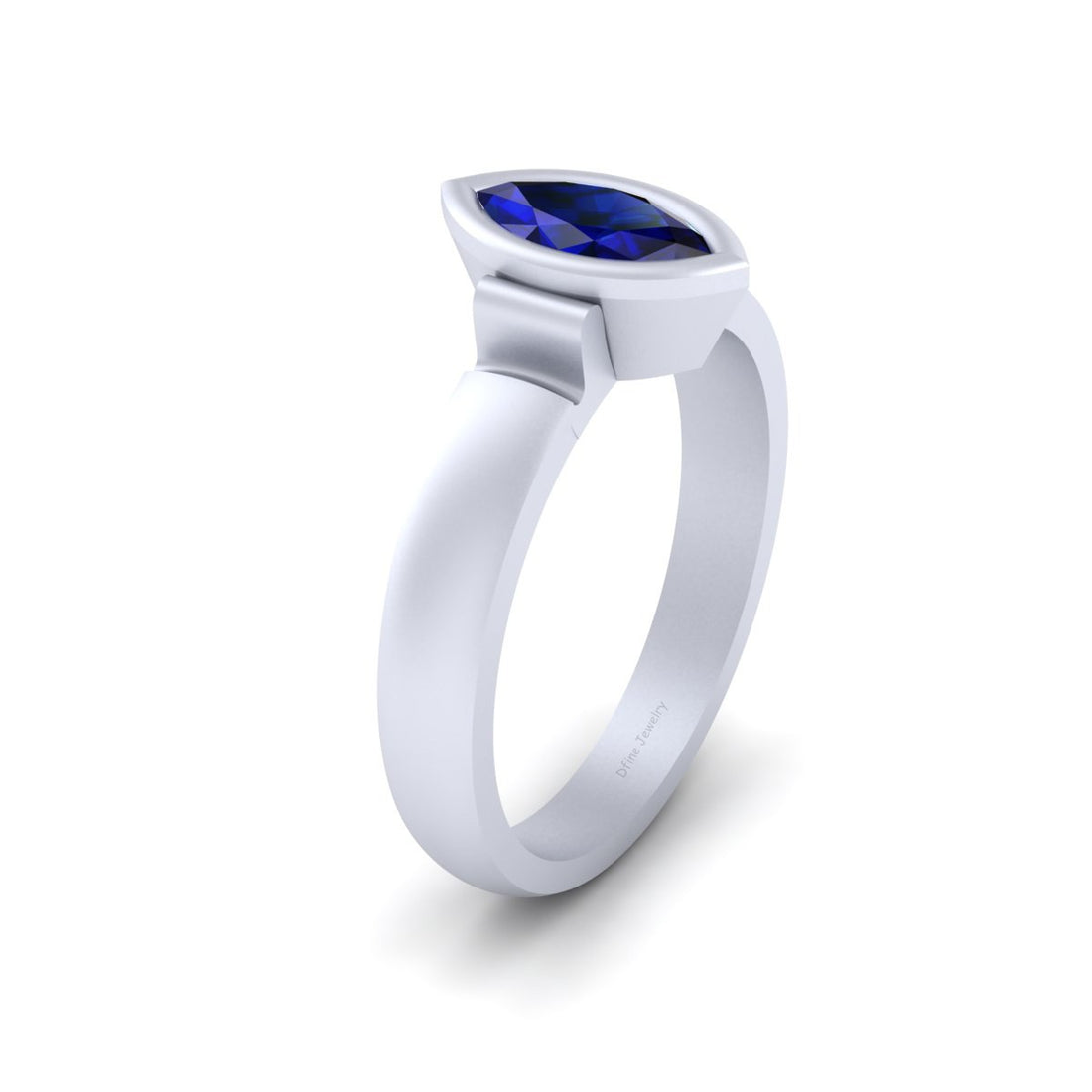 BLUE SAPPHIRE SOLITAIRE ENGAGEMENT RING