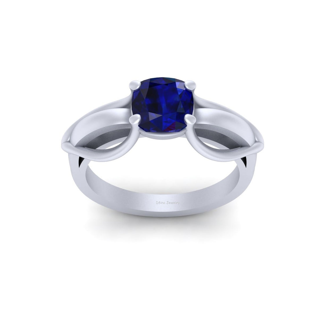 BLUE SAPPHIRE SOLITAIRE WEDDING RING