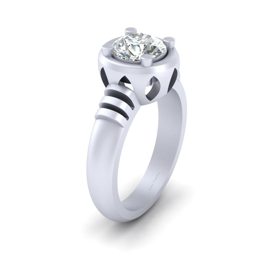 HOLLOW LEAF PETAL PROMISE RING