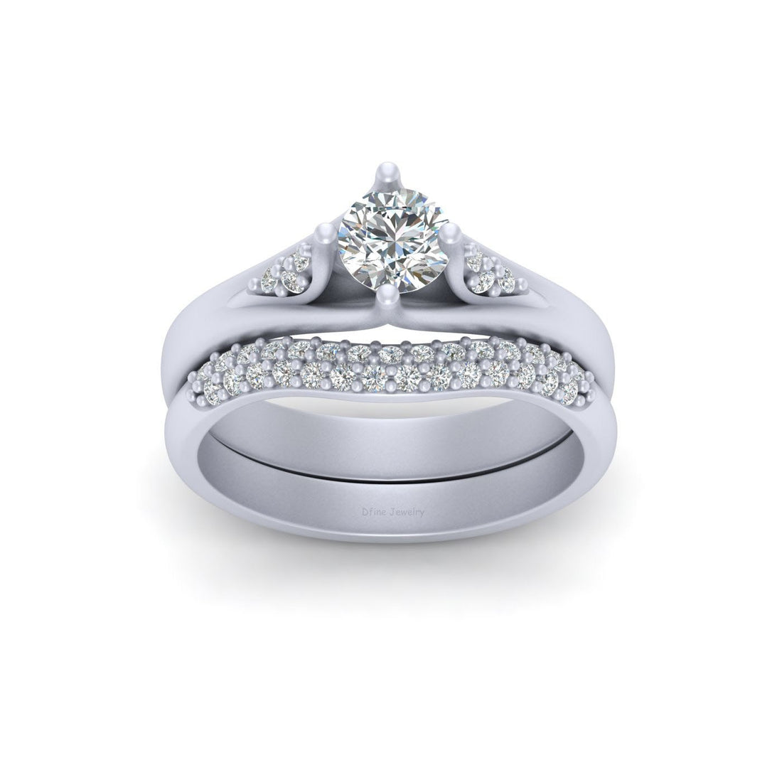 0.50CT MOISSANITE RING SET