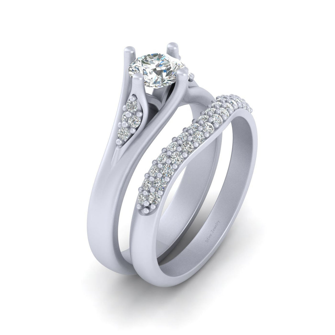 0.50CT MOISSANITE RING SET