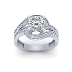 Classic 2.65ct Cushion Cut Diamond Wedding Ring 925 Sterling Silver