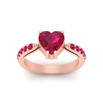 RUBY HEART ENGAGEMENT RING