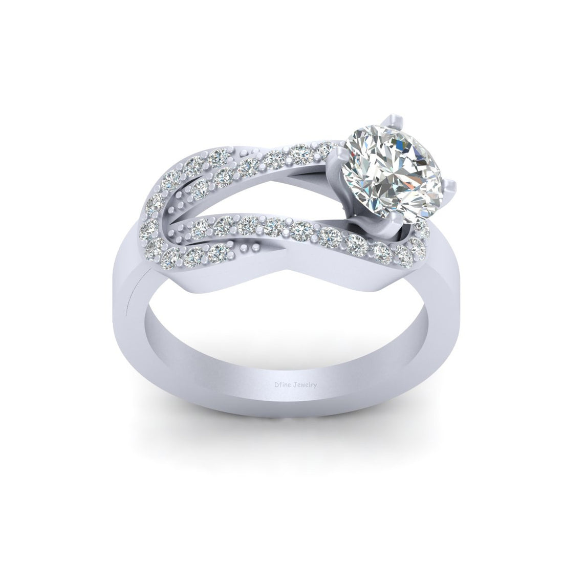 0.80CT MOISSANITE WEDDING RING