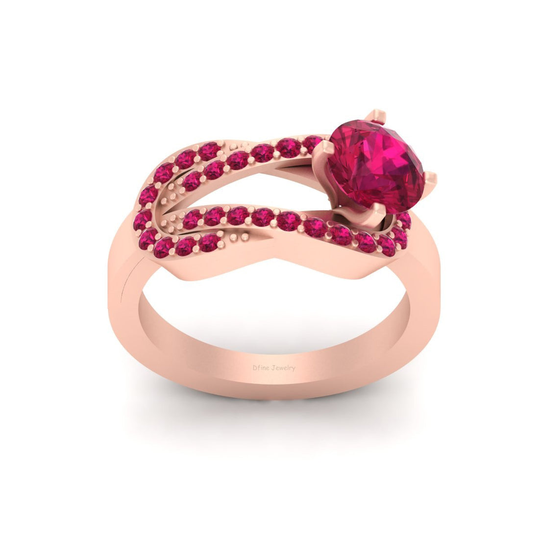 INTERLOCK ENGAGEMENT RING WOMENS