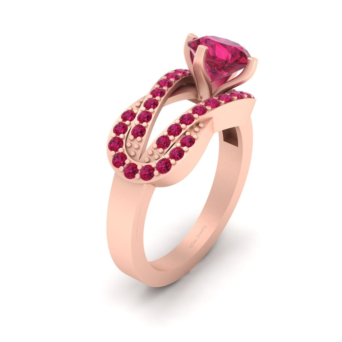 INTERLOCK ENGAGEMENT RING WOMENS