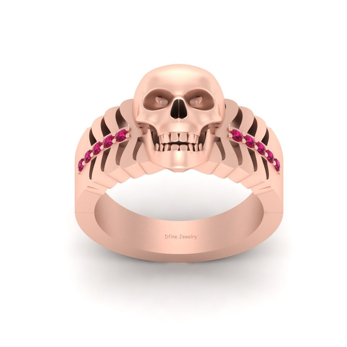 Skull and Bones Engagement Ring