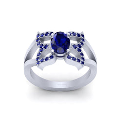 Sterling Silver Butterfly Ring R2D2 Inspired Engagement Ring Womens